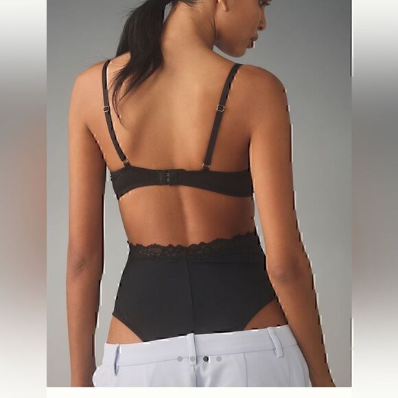 Anthropologie Strappy Cutout Bodysuit Size S NWT Can be worn as Intimates - Picture 4 of 4